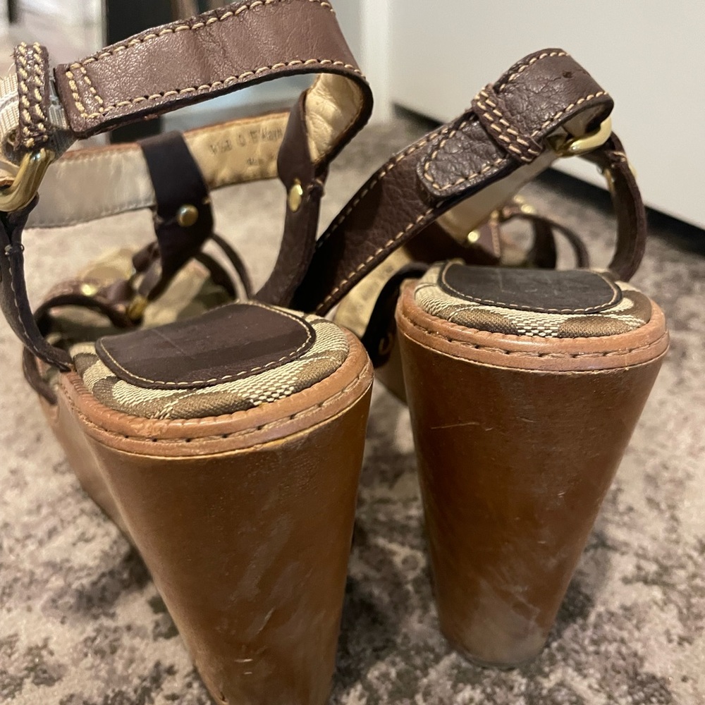 Coach Mayra Grainy Calf Sandals - Picture 3 of 5